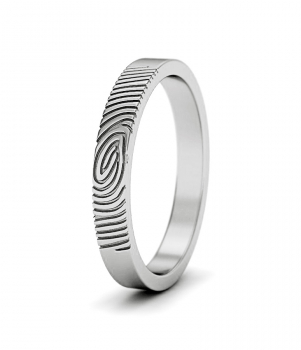 Кольцо с отпечатком пальца (Мод. 102)